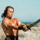 Arnold Schwarzenegger como Conan en la clásica película de 1982.